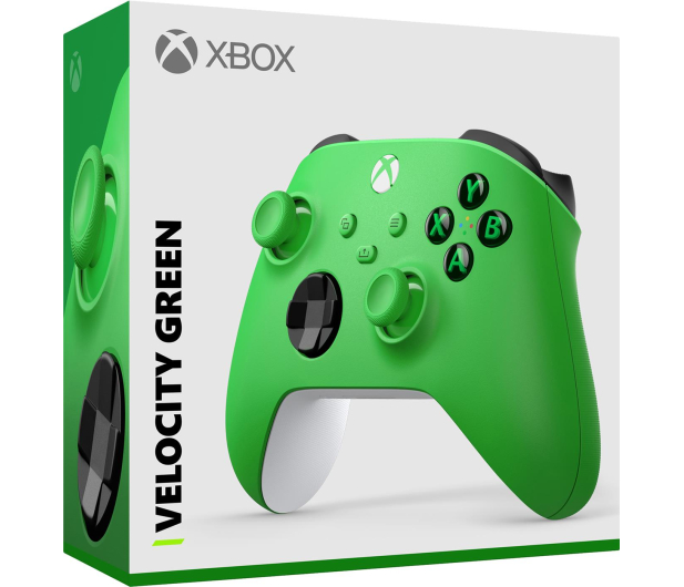 Bezprzewodowy kontroler MICROSOFT XBOX Zielony Velocity Green - 1124830 - zdjęcie 5